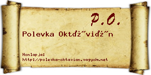 Polevka Oktávián névjegykártya